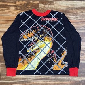 Vintage 1992 Jurassic Park YOUTH Shirt Size 12 Rare Dinosaur Pajama Top Kids
